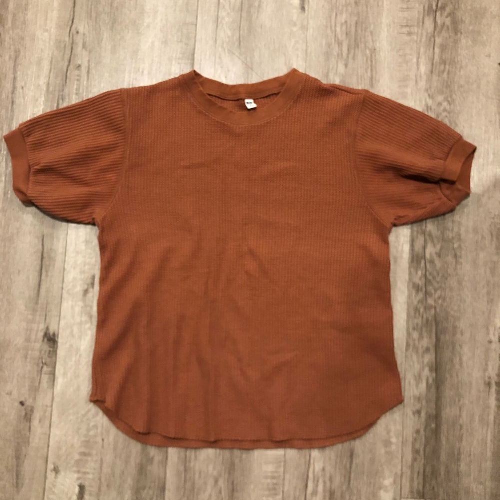 Waffle knit sweater